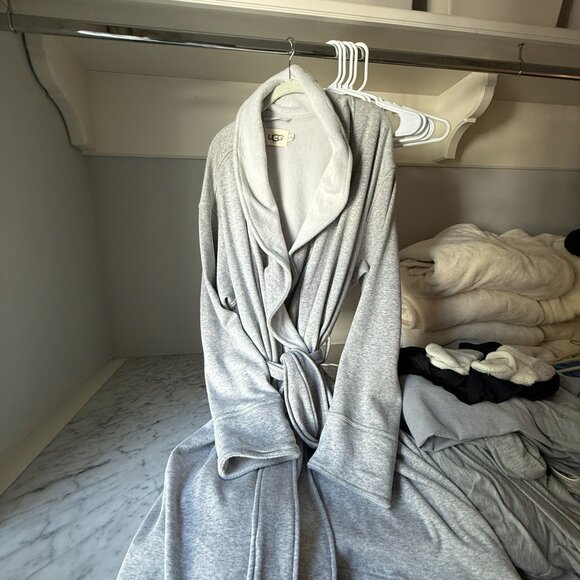 UGG Heather Duffield II Wrap Robe size 2X Grey Silver Heather gently used - Picture 4 of 8